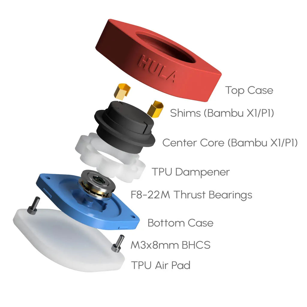 HULA Anti-Vibration Dampener Feet for Bambu Printers